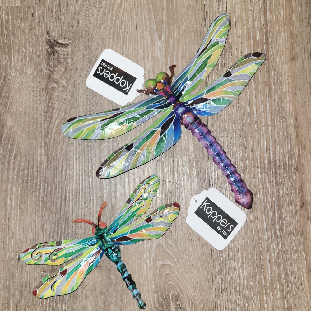 Colorful Metal Dragonfly Wall Decor